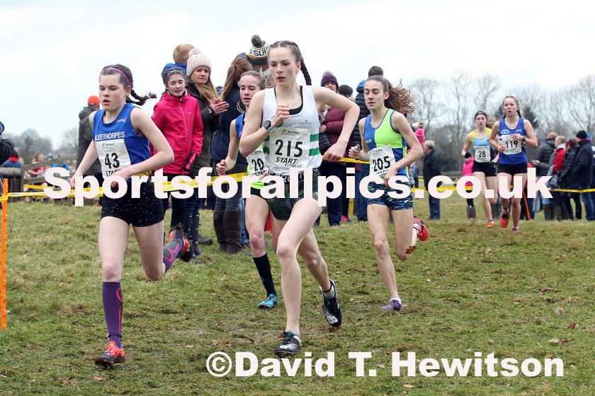 Girls under-15s Northern Cross Country Champs., Camp Hill Estate, Kirklington.  Photo: David T. Hewitson/Sports for All Pics